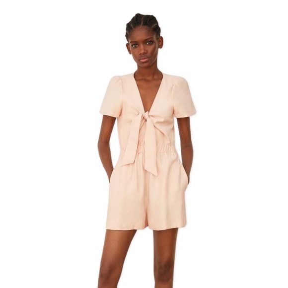 Zara Jumpsuit/Romper With Tie - Picture 5 of 9